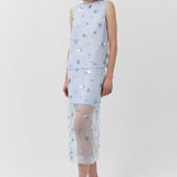 Simkhai - Delilah Embellished Organza Midi Skirt