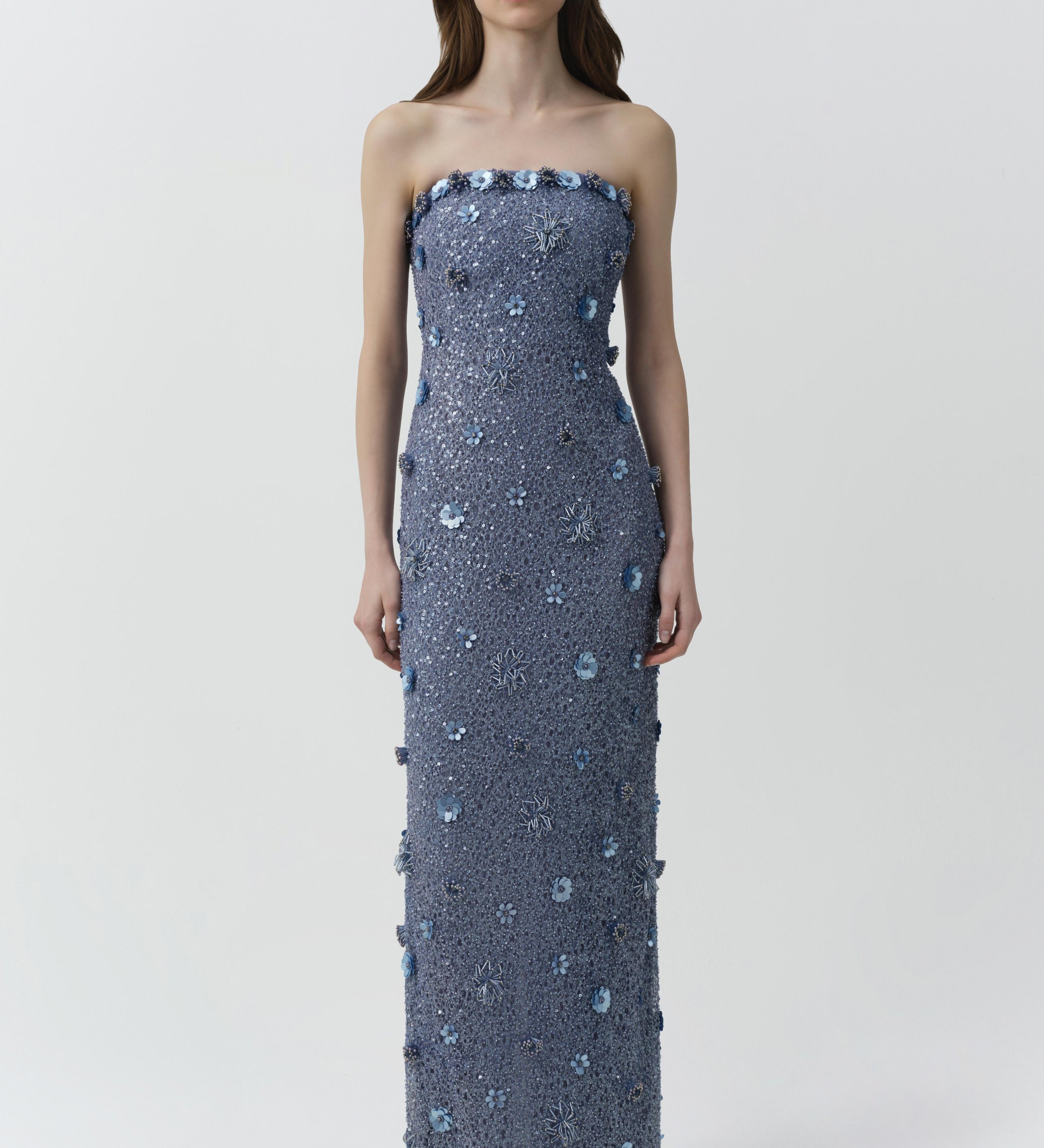 Simkhai - Serafina Strapless Embellished Gown