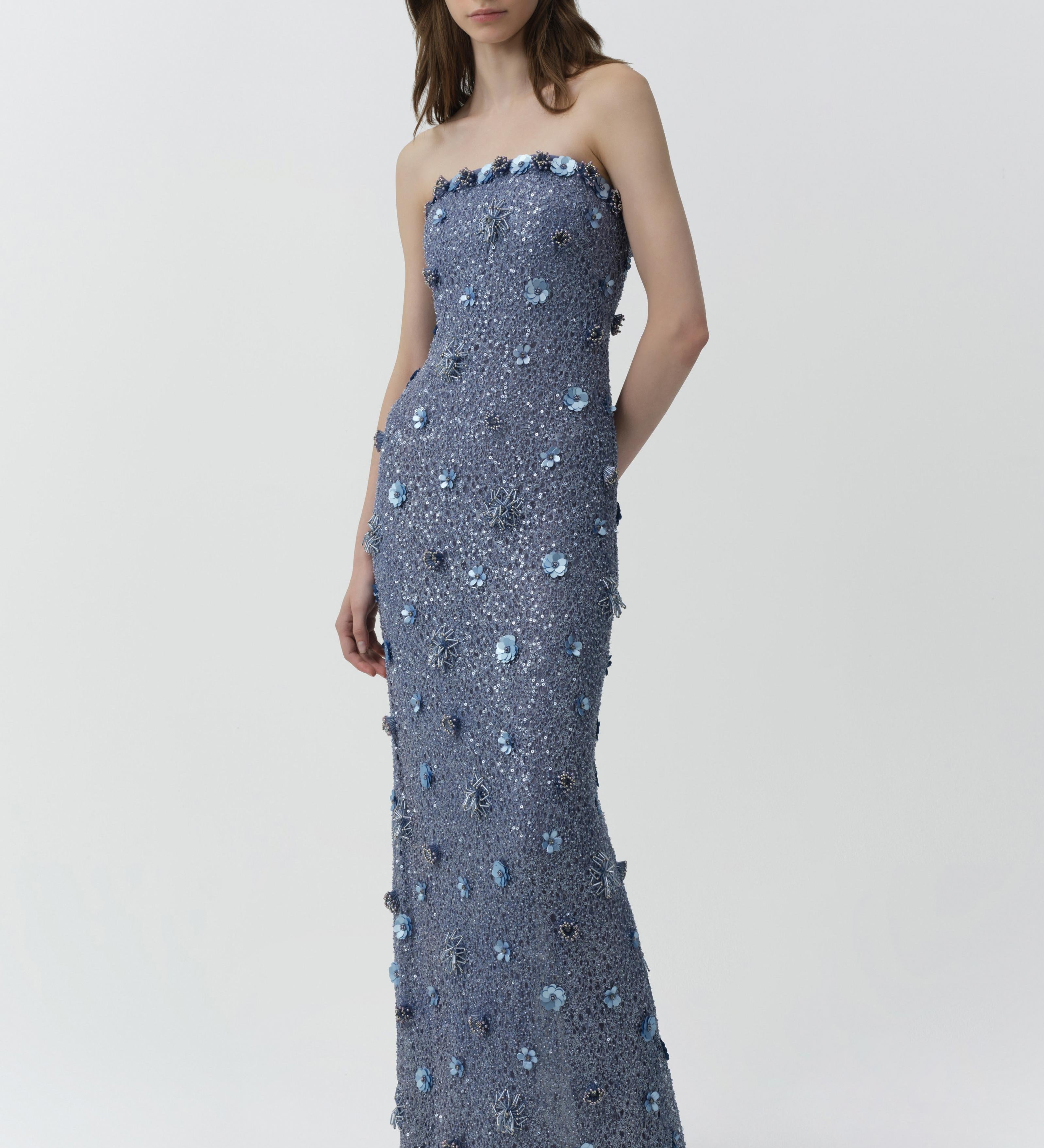 Simkhai - Serafina Strapless Embellished Gown