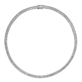 Dorsey - PETITE BESSETTE RIVIÈRE NECKLACE IN LAB WHITE SAPPHIRE
