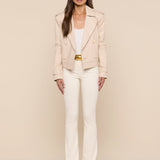 L'AGENCE - Xoey Cropped Leather Trench Coat