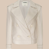 L'AGENCE - Xoey Cropped Leather Trench Coat