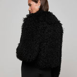 L'AGENCE - Aura Cropped Faux Fur Jacket