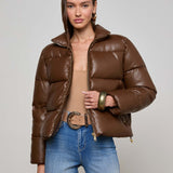 L'AGENCE - Larsen Vegan Leather Puffer Jacket