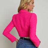 L'AGENCE - Maura Cropped Tweed Jacket