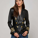 L'AGENCE - Kenzie Leather Blazer