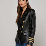 L'AGENCE - Kenzie Leather Blazer