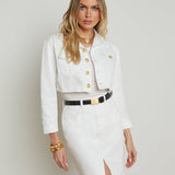 L'AGENCE - Genevie Cropped Denim Jacket