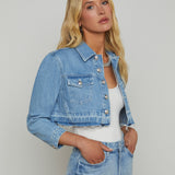 L'AGENCE - Genevie Cropped Denim Jacket