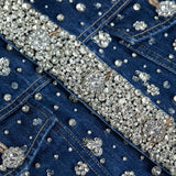 L'AGENCE - Genevie Embellished Cropped Denim Jacket