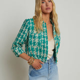 L'AGENCE - Jia Houndstooth Tweed Jacket
