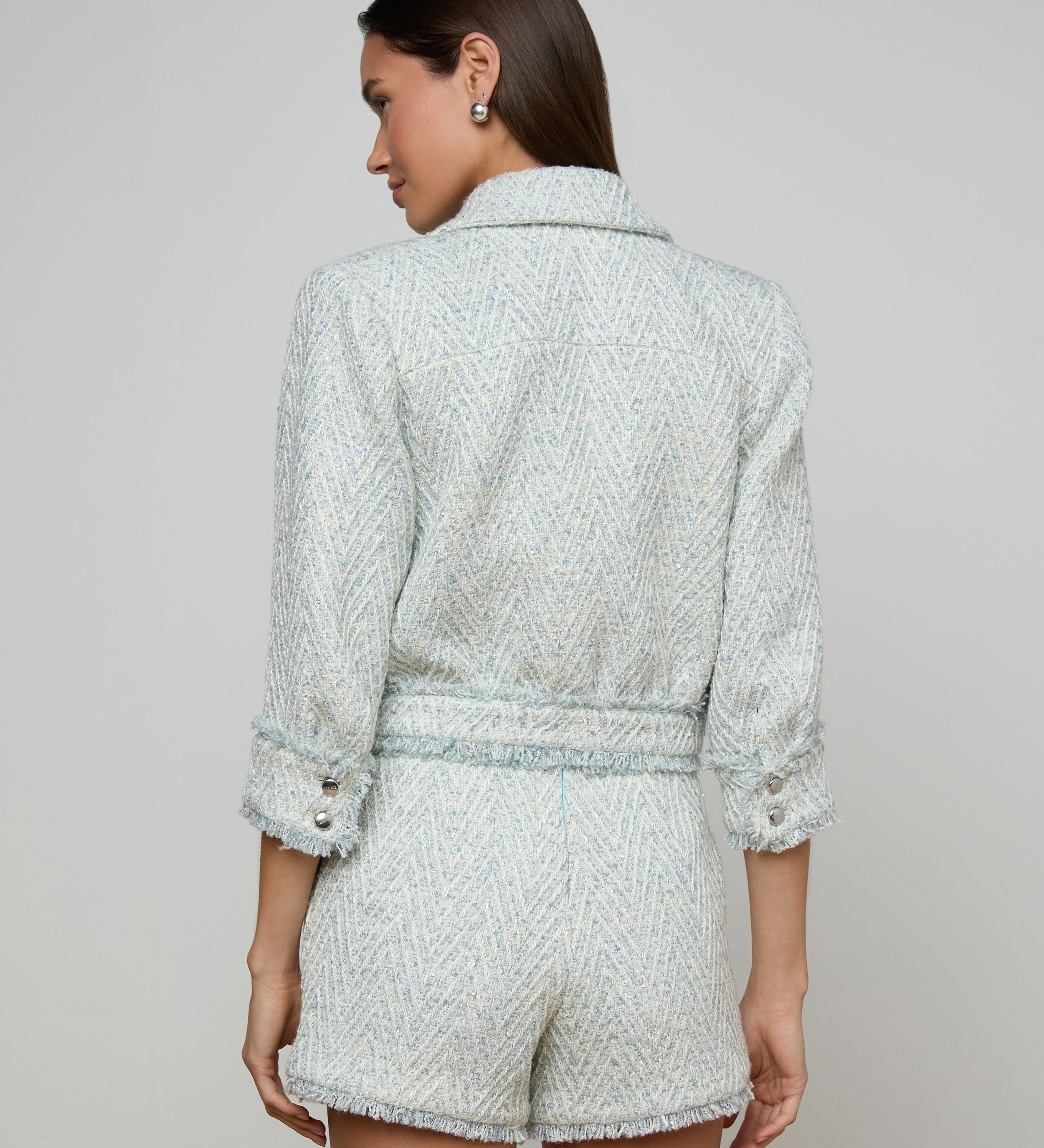 L'AGENCE - Jia Fringed Tweed Jacket