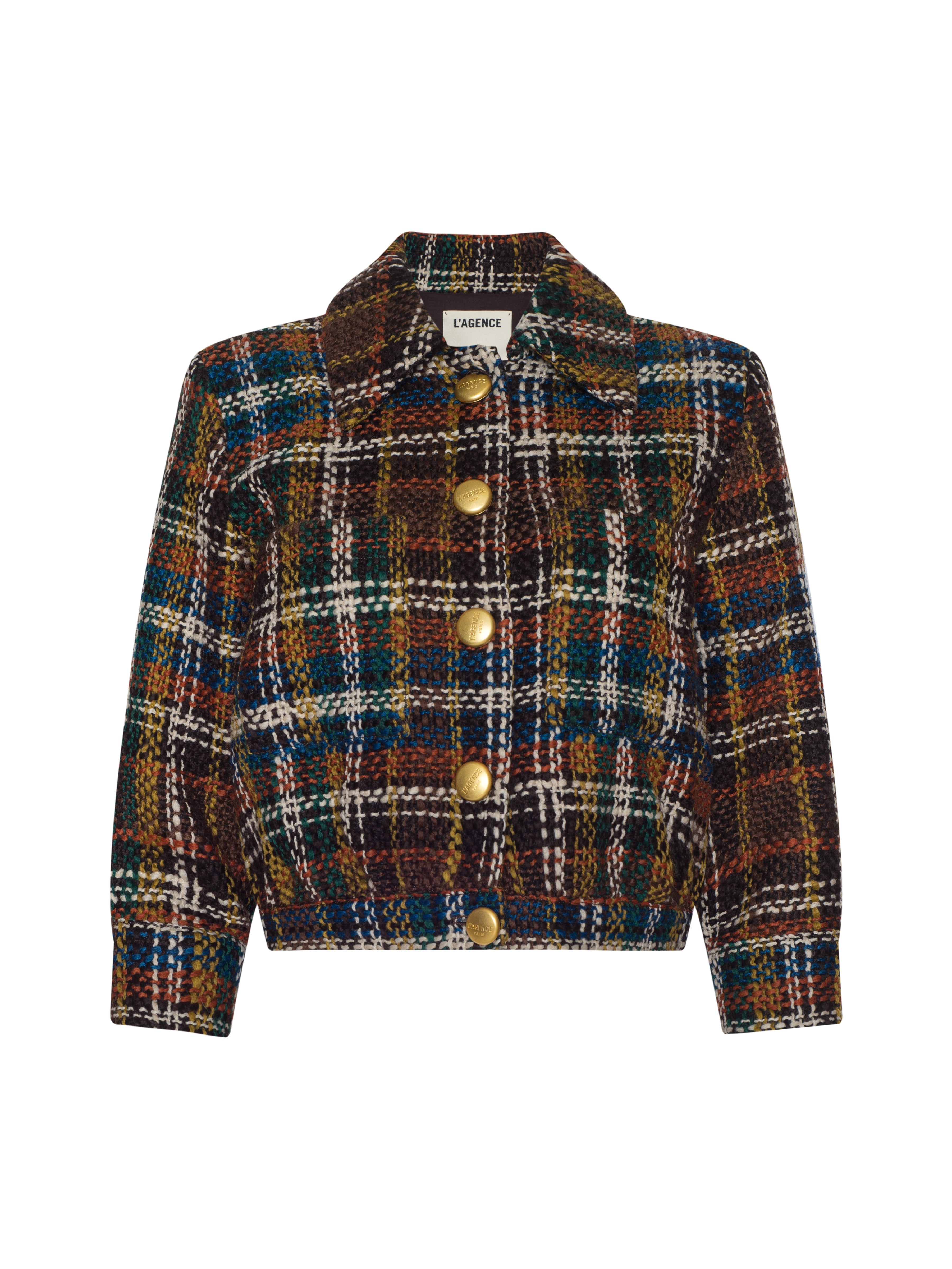 L'AGENCE - Jia Cropped Tweed Jacket – The Iconic Issue