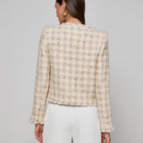 L'AGENCE - Zell Houndstooth Tweed Jacket