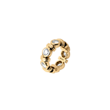 Dorsey - RHEN ROUND - CUT RING MOISSANITE, 18K GOLD VERMEIL