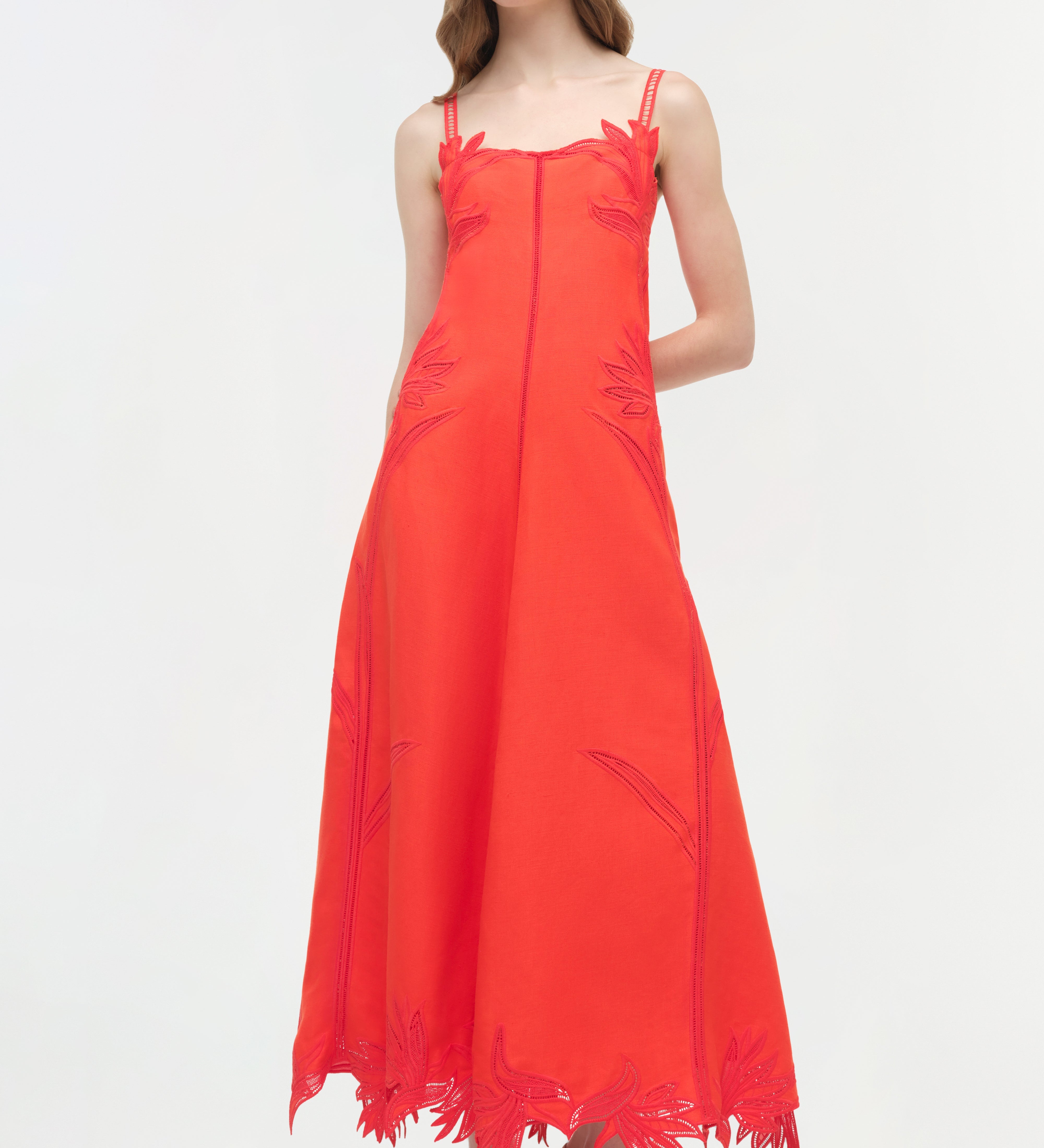 Simkhai - Ellery Embroidered Bustier Midi Dress
