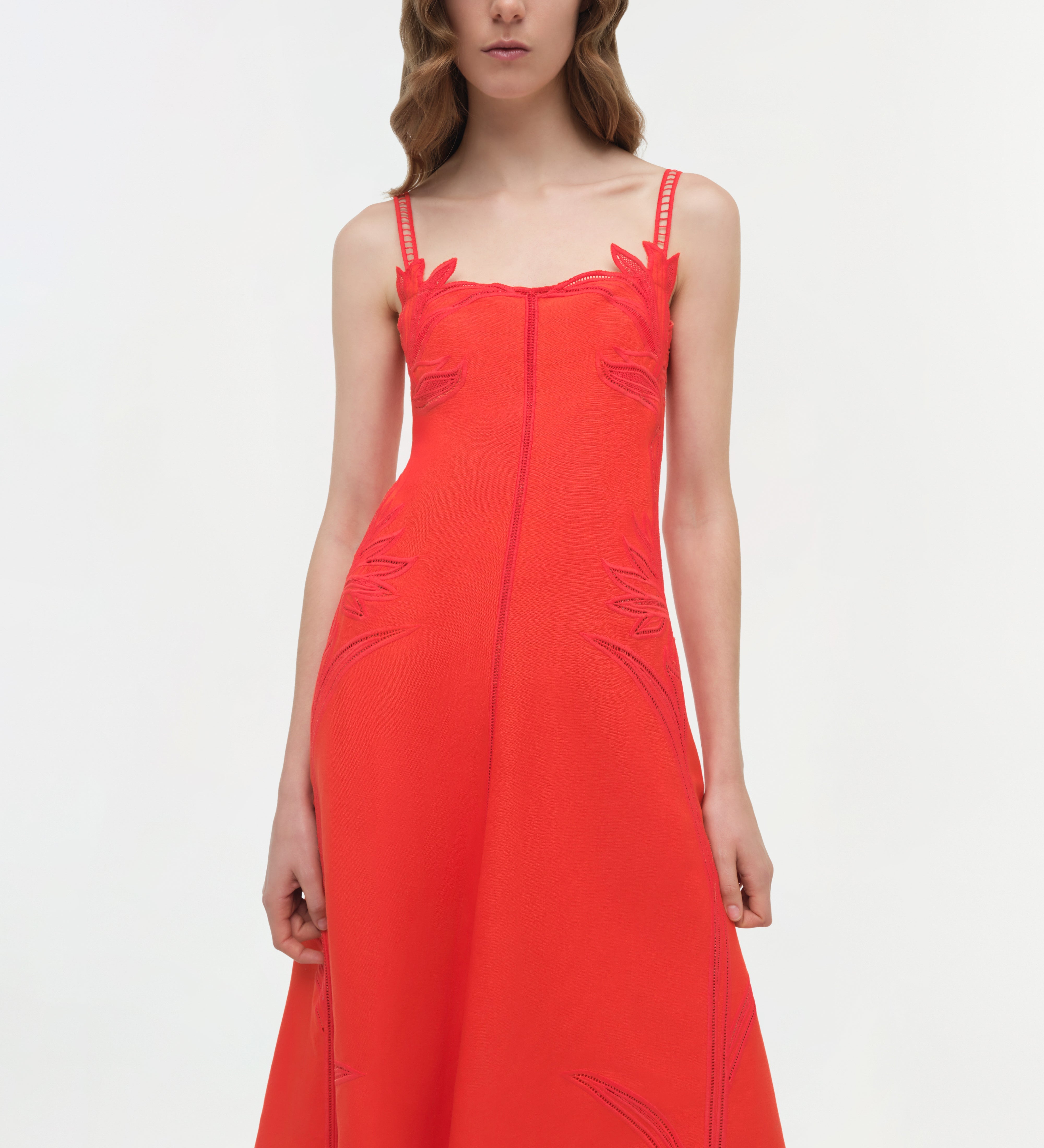 Simkhai - Ellery Embroidered Bustier Midi Dress