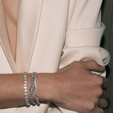Dorsey - PETITE MARGUERITE RIVIÈRE BRACELET IN LAB WHITE SAPPHIRE