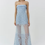 Simkhai - Rennis Embroidered Organza Bustier Gown