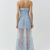 Simkhai - Rennis Embroidered Organza Bustier Gown