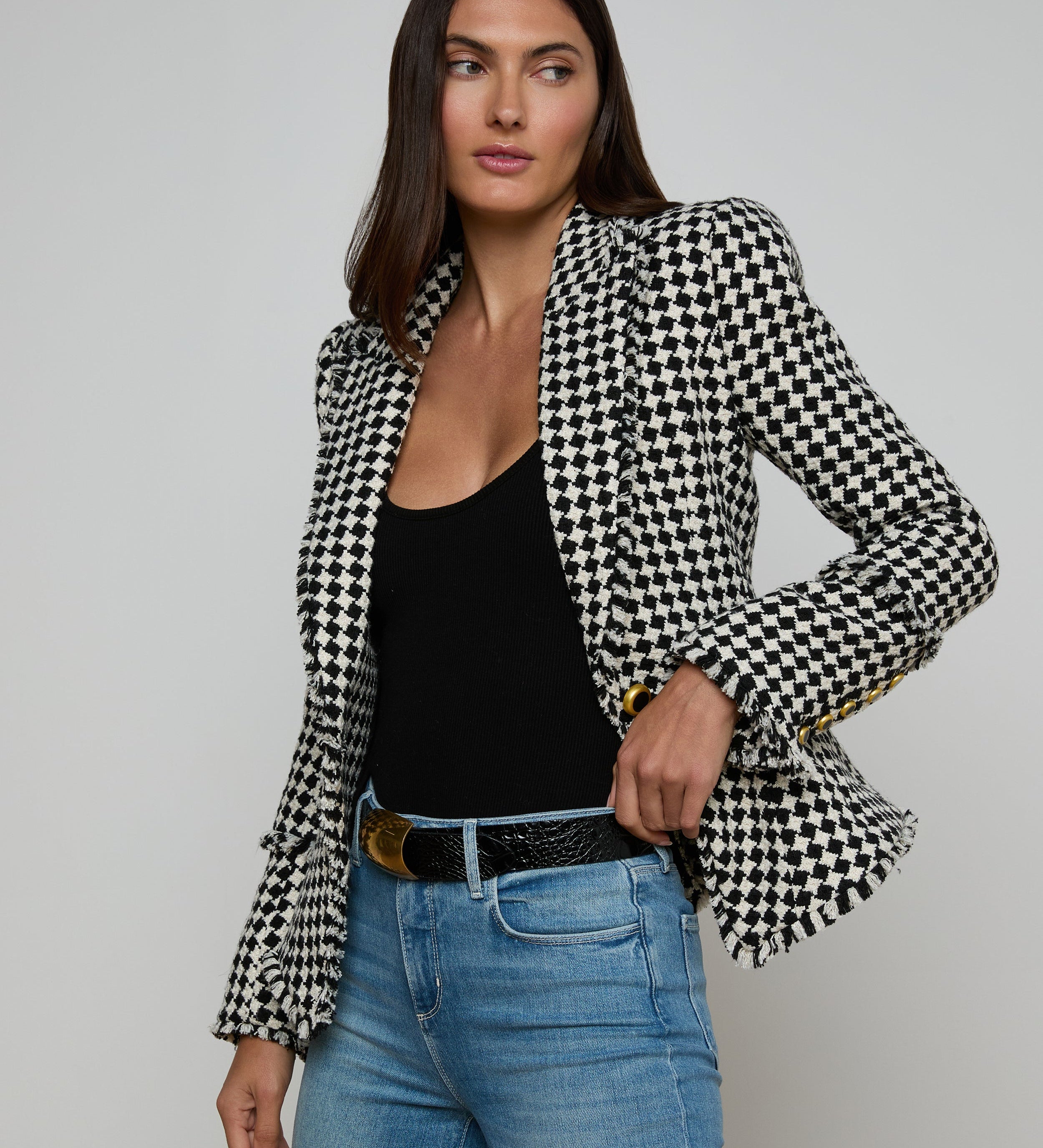 L'AGENCE - Kaisley Tweed Blazer
