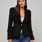 L'AGENCE - Kaisley Frayed Trim Blazer