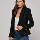 L'AGENCE - Kaisley Frayed Trim Blazer