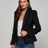 L'AGENCE - Kaisley Frayed Trim Blazer