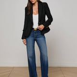 L'AGENCE - Kaisley Frayed Trim Blazer