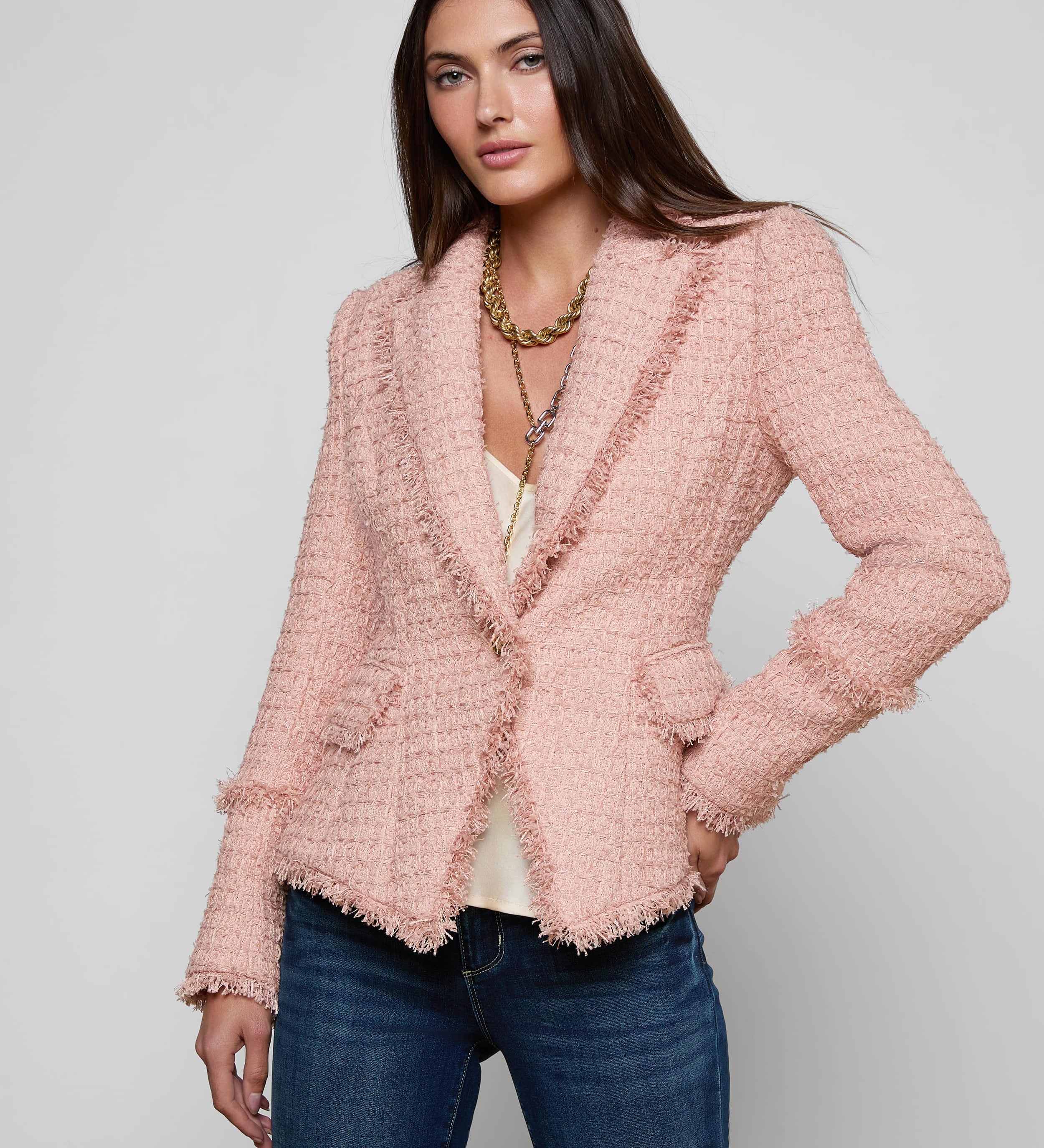 L'AGENCE - Kaisley Tweed Blazer
