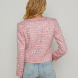 L'AGENCE - Niko Sequin Tweed Jacket
