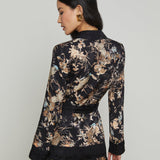 L'AGENCE - Jordana Satin Wrap Blazer
