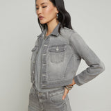 L'AGENCE - Koda Cropped Denim Jacket