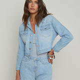 L'AGENCE - Koda Cropped Chambray Jacket