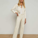 L'AGENCE - Koda Coated Cropped Denim Jacket