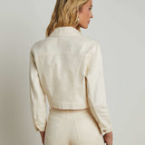 L'AGENCE - Koda Coated Cropped Denim Jacket