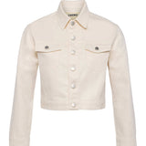 L'AGENCE - Koda Coated Cropped Denim Jacket