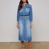 L'AGENCE - Kathleen Denim Midi Skirt