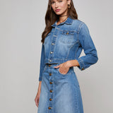 L'AGENCE - Koda Cropped Denim Jacket