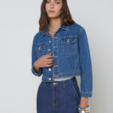 L'AGENCE - Koda Cropped Denim Jacket