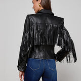 L'AGENCE - Vashti Fringed Leather Blazer