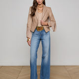 L'AGENCE - Vashti Fringed Leather Blazer