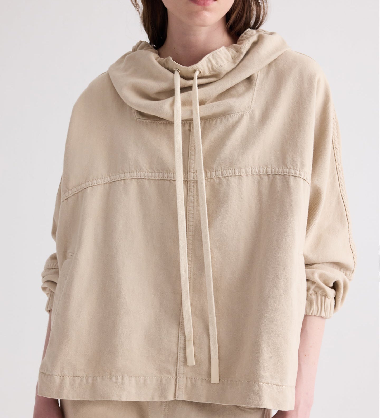 TWP - Pull Me Over Hoodie in Sandshell Denim