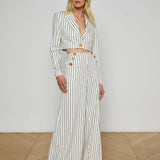 L'AGENCE - Izzie Striped Cropped Blazer