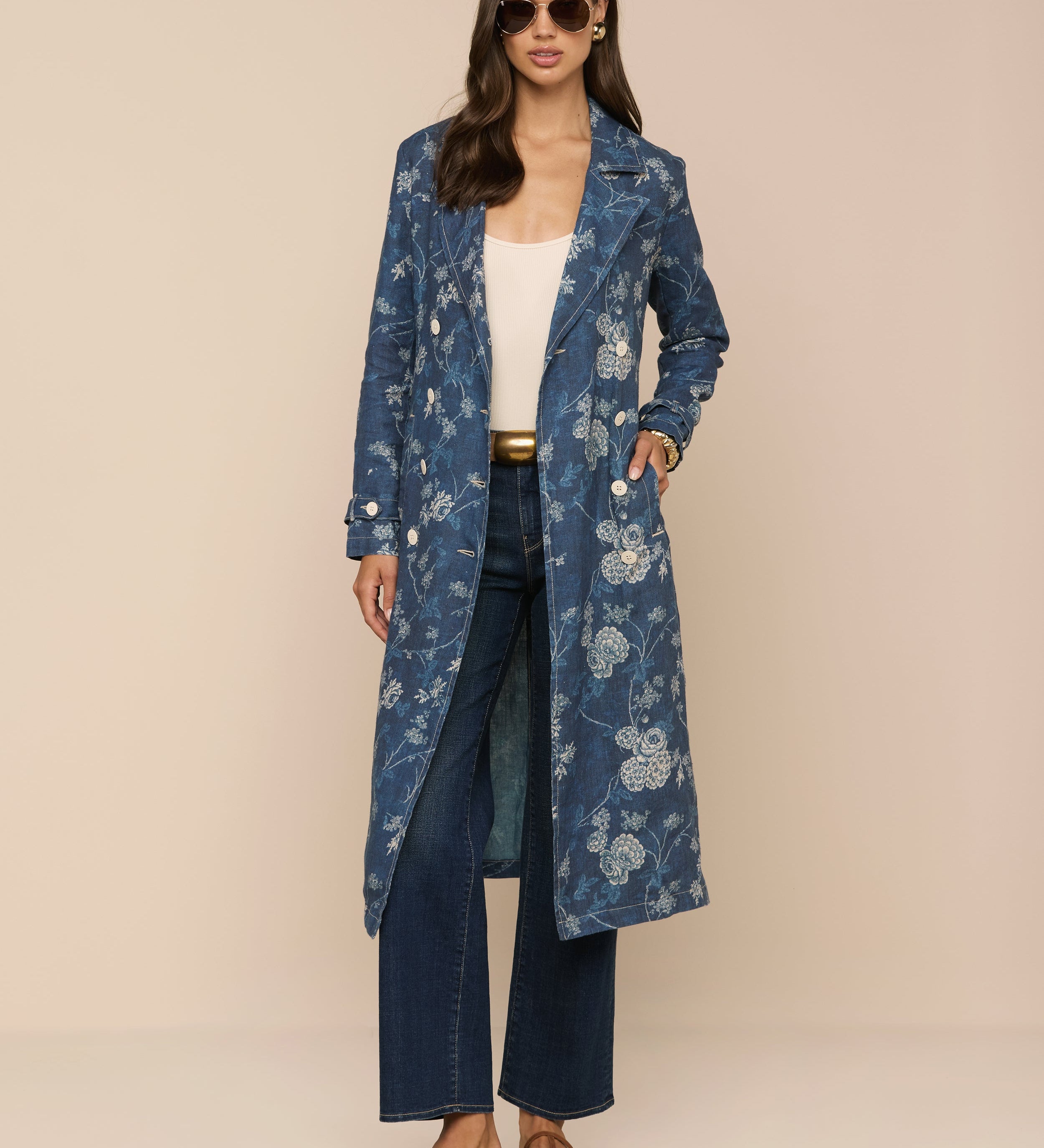 L'AGENCE - Bradley Linen Trench Coat