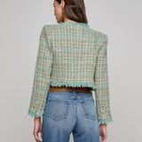 L'AGENCE - Clydie Cropped Tweed Jacket