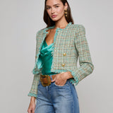 L'AGENCE - Clydie Cropped Tweed Jacket
