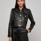L'AGENCE - Winsome Studded Leather Jacket