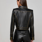 L'AGENCE - Winsome Studded Leather Jacket