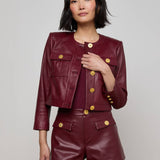 L'AGENCE - Deidra Cropped Leather Jacket